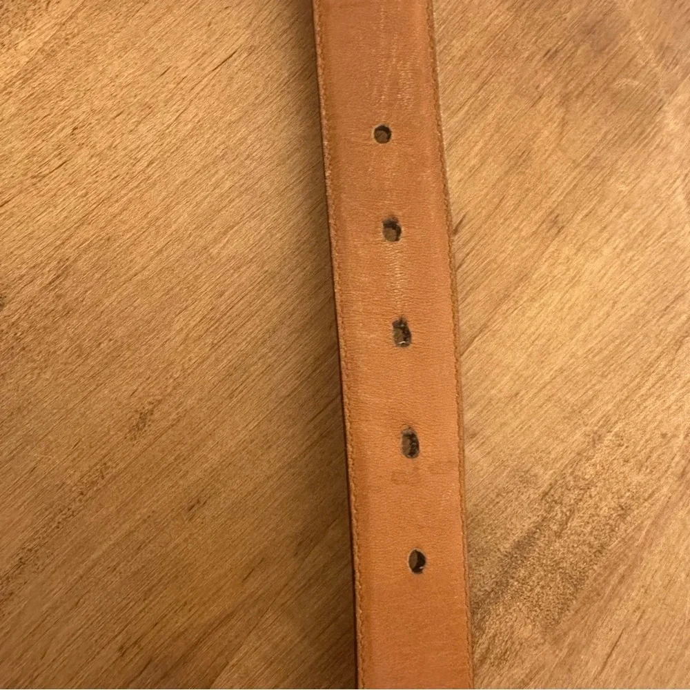 Authentic YSL Yves Saint Laurent Womens Belt 36 Inch 90 Cm Brown Leather Gold - Picture 11 of 16
